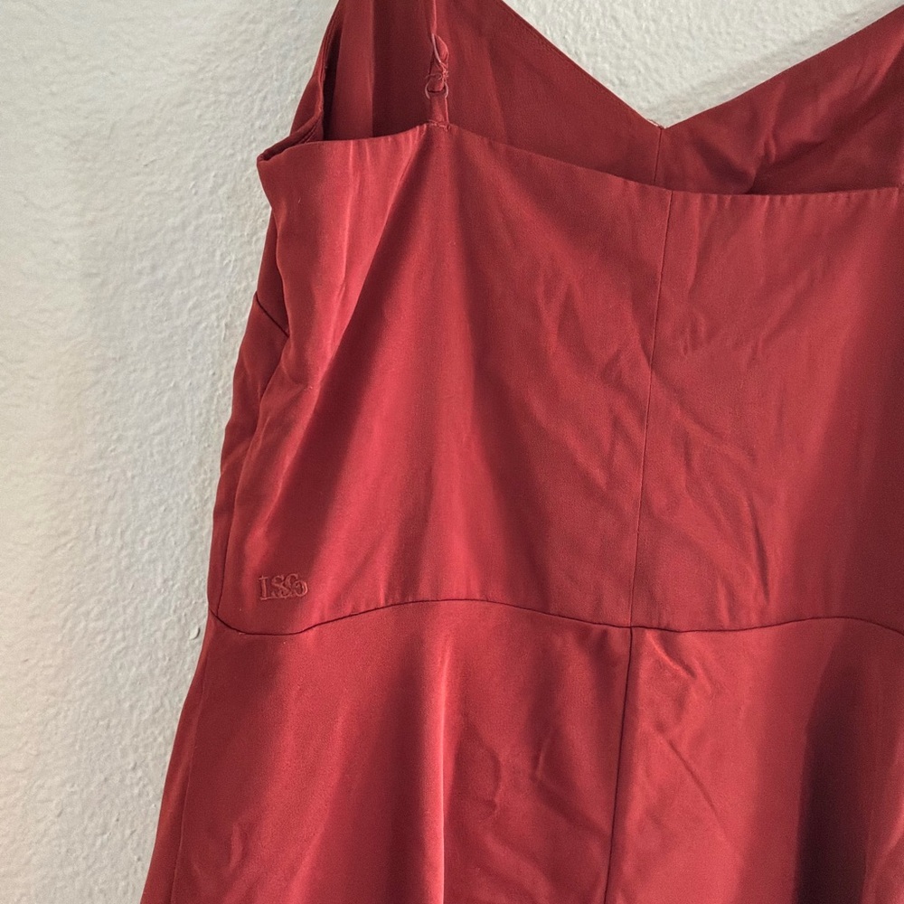 Levi's Rust Red Slip Midi Dress with Spaghetti Strap - Picture 4 of 5